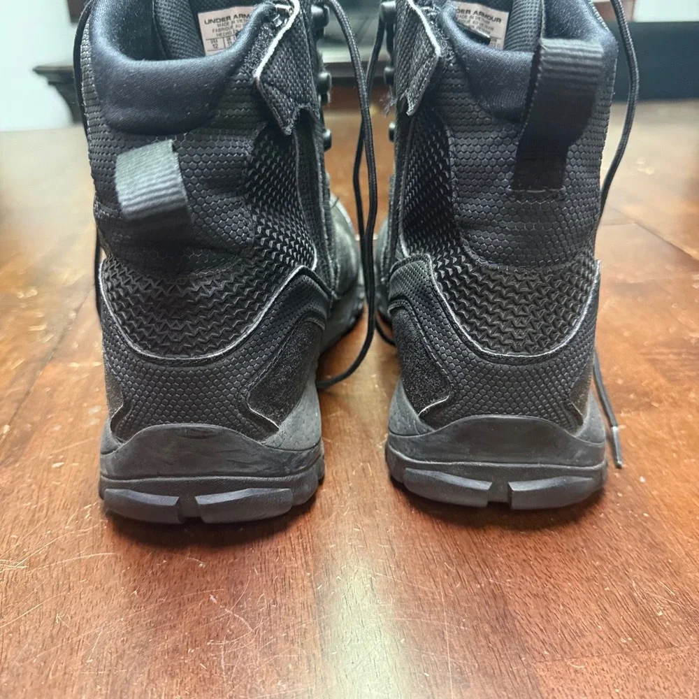 Under Armour Valsetz RTS 1.5 Side-Zip Tactical Boots Mens 12 Black Green Combat